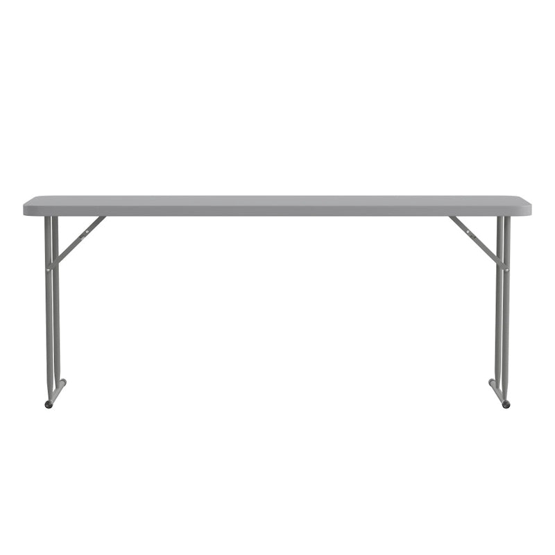 Table de formation pliante rectangulaire en plastique blanc granit de 1,80 m