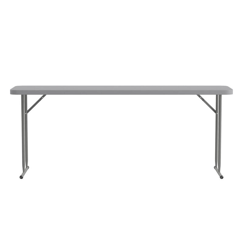 Table de formation pliante rectangulaire en plastique blanc granit de 1,80 m