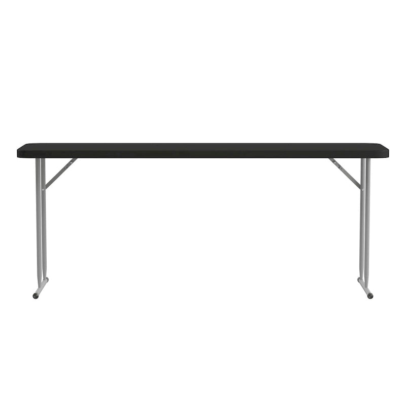 Table de formation pliante rectangulaire en plastique blanc granit de 1,80 m