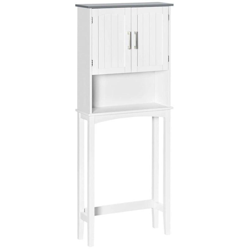 Meuble de rangement moderne Kleankin à double porte pour toilettes, organisateur de salle de bain