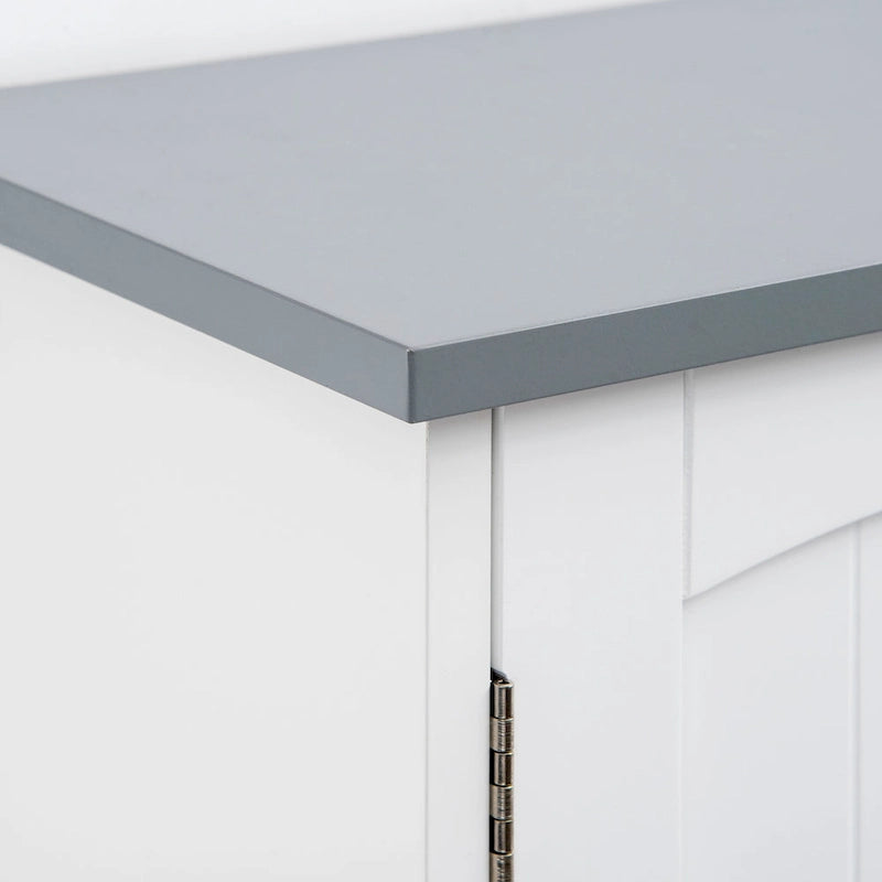 Meuble de rangement moderne Kleankin à double porte pour toilettes, organisateur de salle de bain