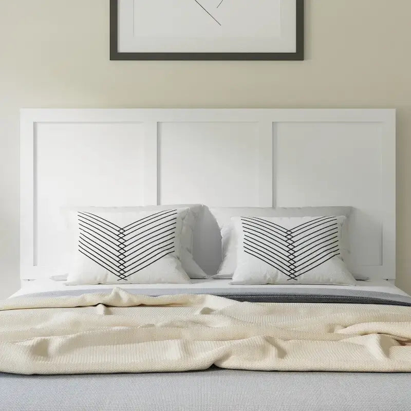 Tête de lit contemporaine en bois à panneaux uniquement