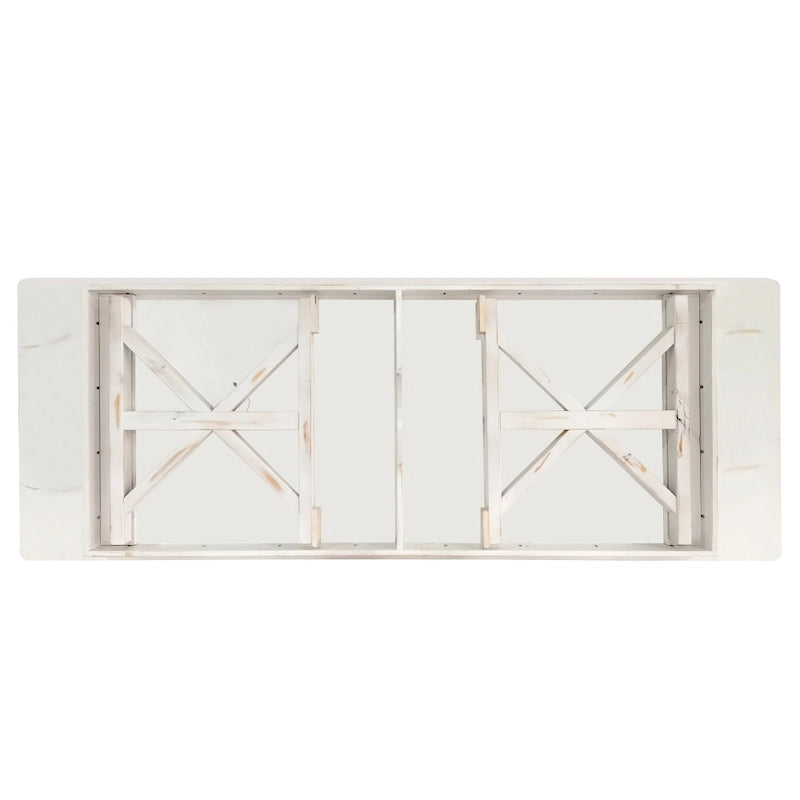 Table de salle à manger de ferme en pin massif avec pieds en X - 2,74 m x 101,6 cm