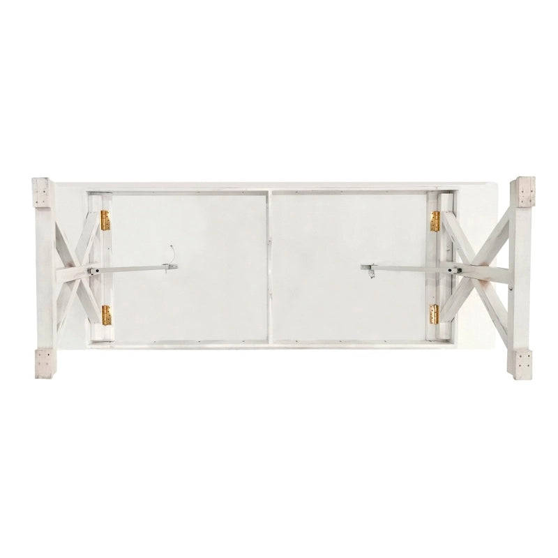 Table de salle à manger de ferme en pin massif avec pieds en X - 2,74 m x 101,6 cm