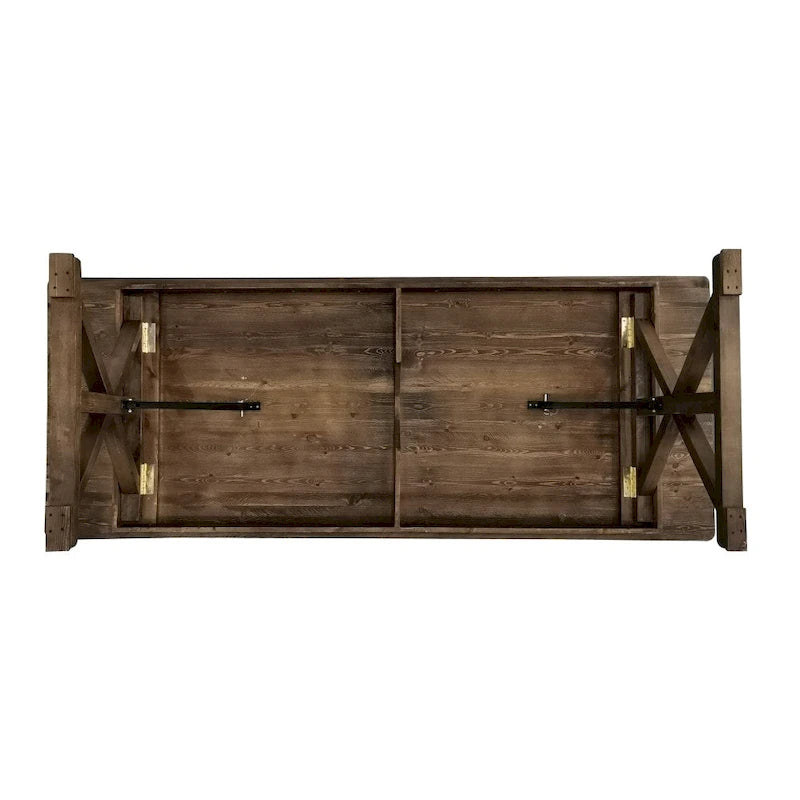 Table de salle à manger de ferme en pin massif avec pieds en X - 2,74 m x 101,6 cm