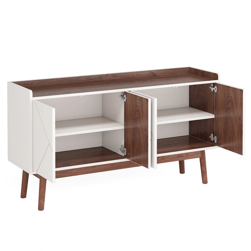 Buffet en bois à 4 portes avec rangement pour cuisine ou salle à manger - Non disponible