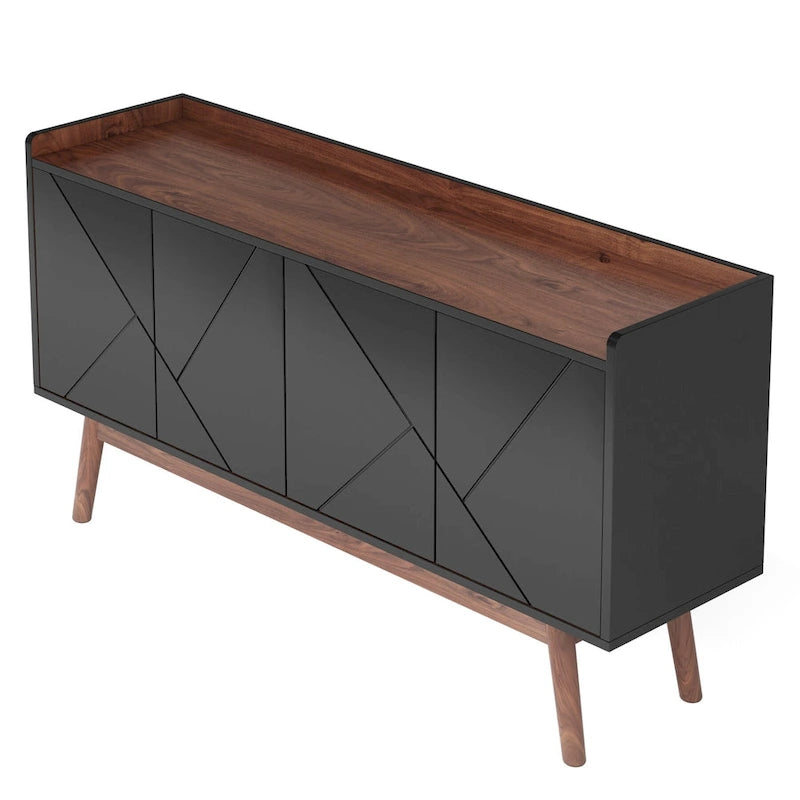 Buffet en bois à 4 portes avec rangement pour cuisine ou salle à manger - Non disponible