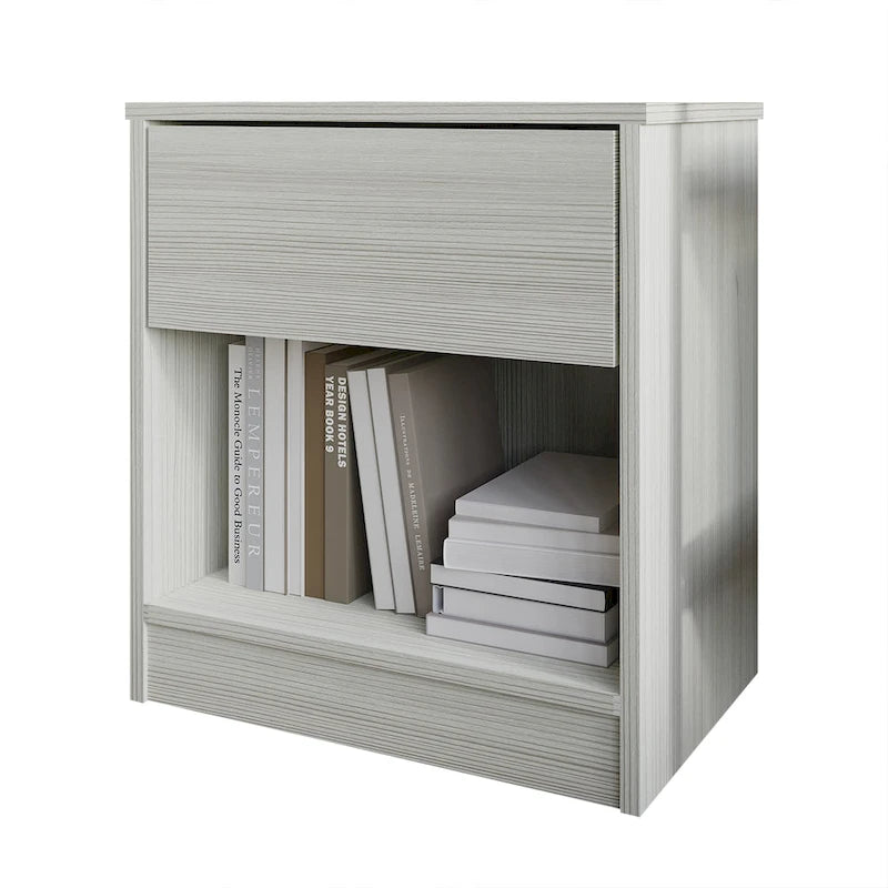 Table de chevet CraftPorch aux lignes épurées et minimalistes, avec un tiroir