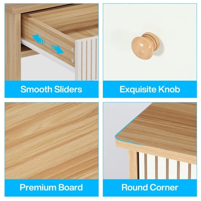 Coiffeuse de 130 cm avec 4 grands tiroirs