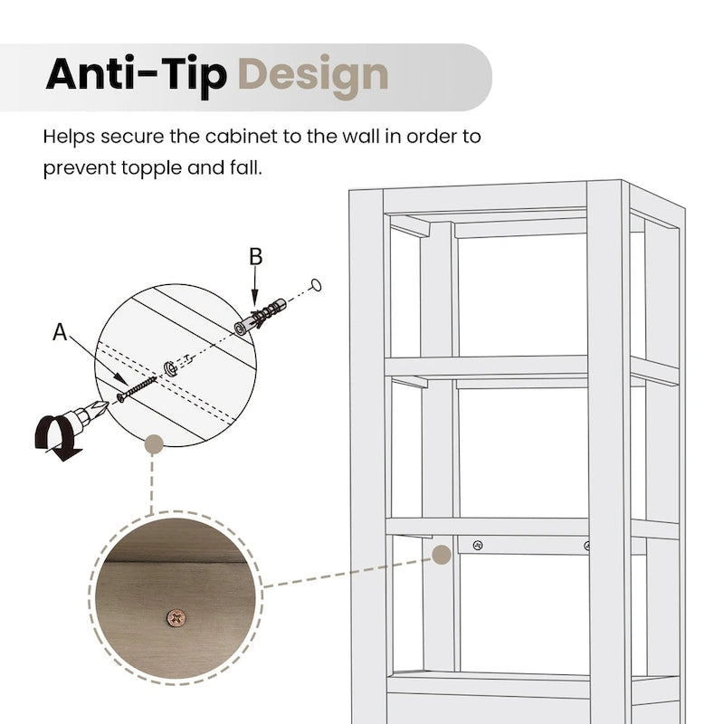 Armoire de rangement Leon 22 po pour salle de bain, cuisine et salon
