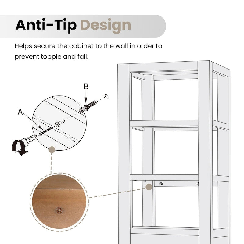 Armoire de rangement Leon 22 po pour salle de bain, cuisine et salon