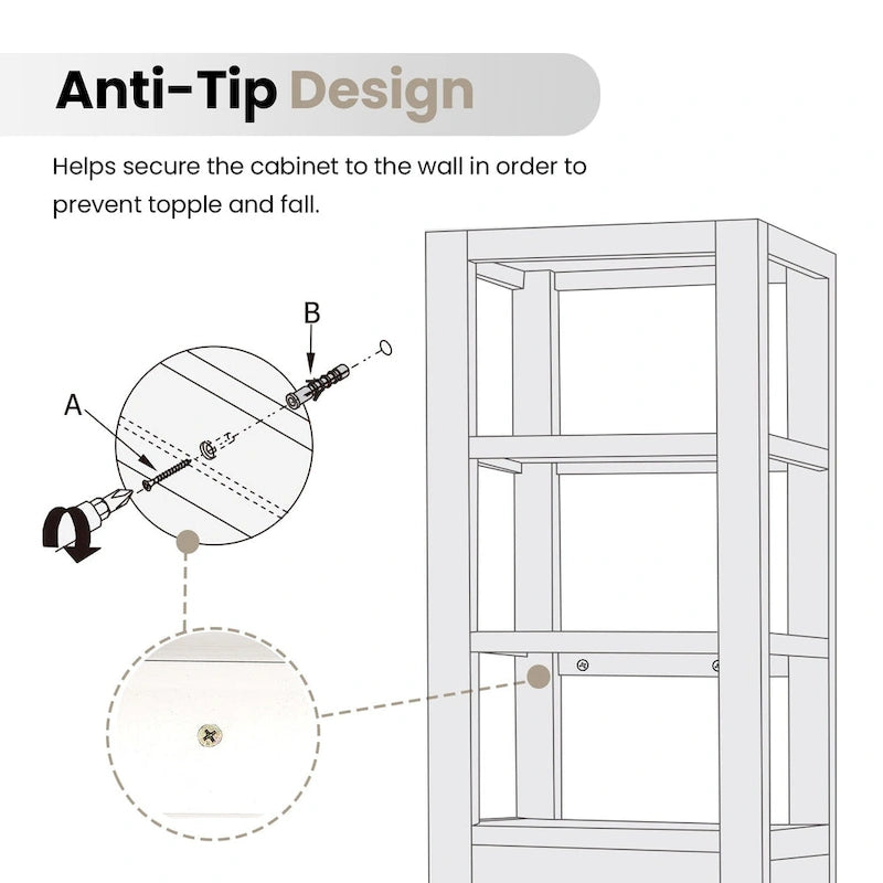 Armoire de rangement Leon 22 po pour salle de bain, cuisine et salon