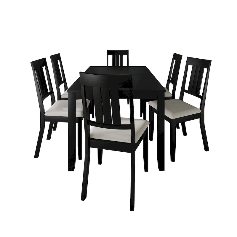 Ensemble de salle à manger classique en bois 7 pièces CraftPorch