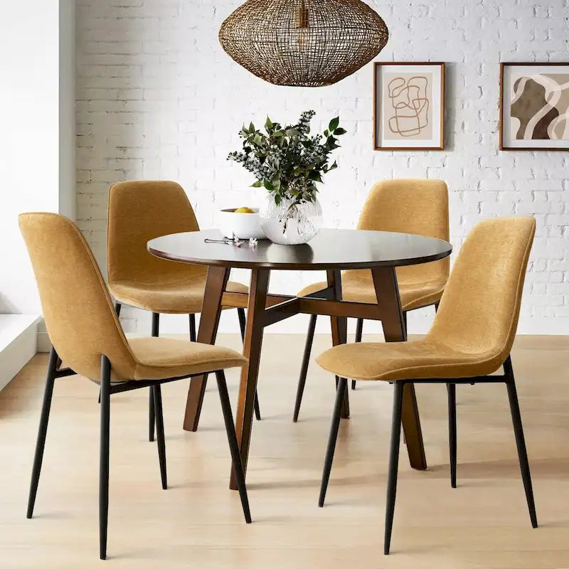 Chaise d'appoint rembourrée (ensemble de 4)