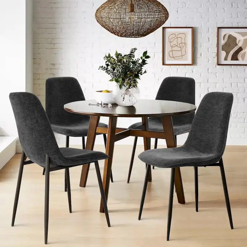 Chaise d'appoint rembourrée (ensemble de 4)
