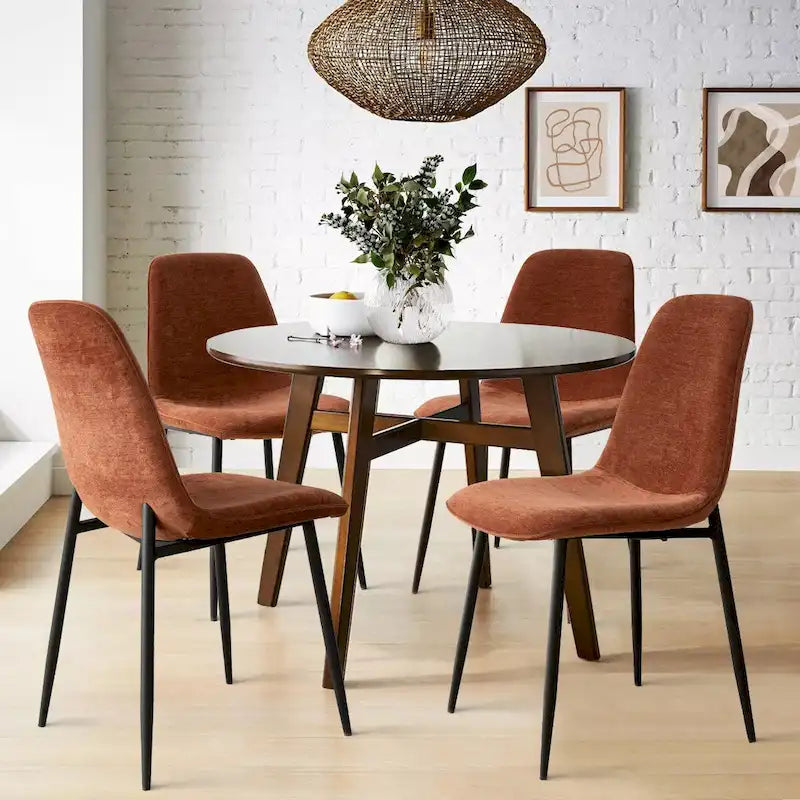 Chaise d'appoint rembourrée (ensemble de 4)