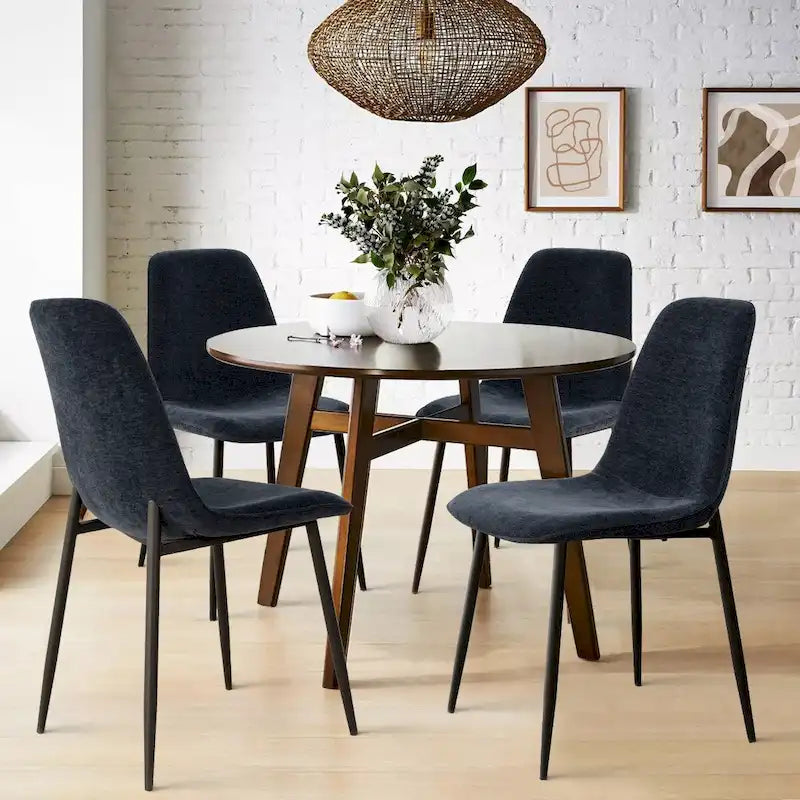 Chaise d'appoint rembourrée (ensemble de 4)