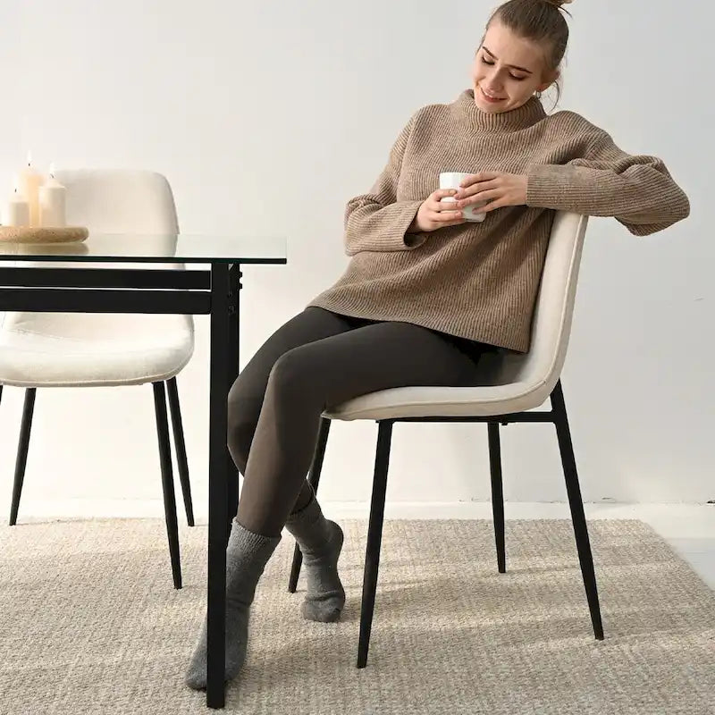 Chaise d'appoint rembourrée (ensemble de 4)