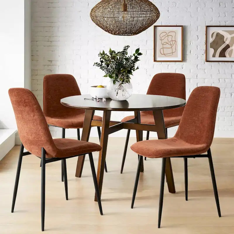 Chaise d'appoint rembourrée (ensemble de 4)