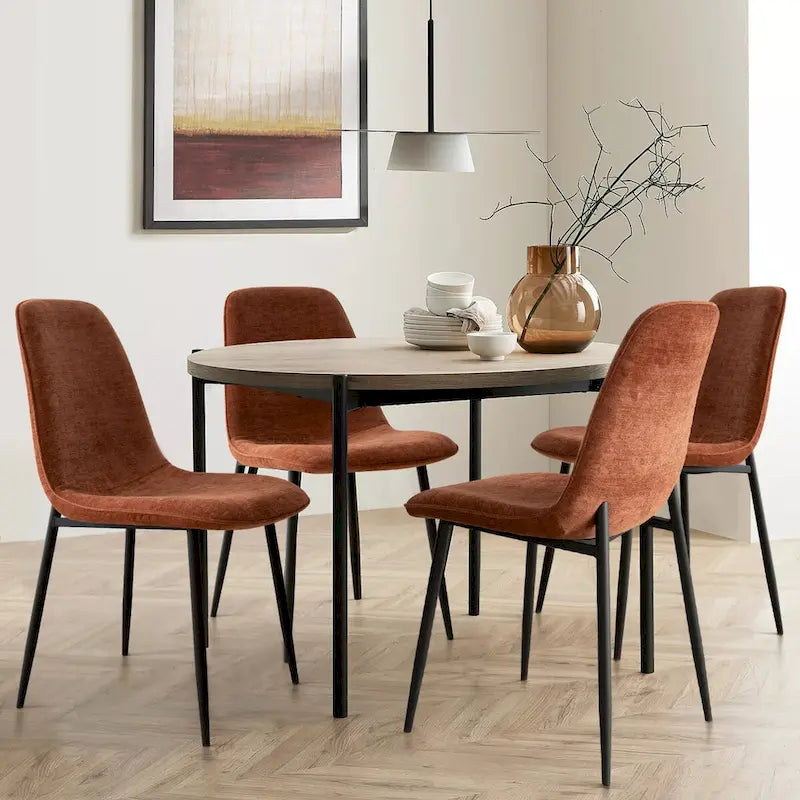 Chaise d'appoint rembourrée (ensemble de 4)