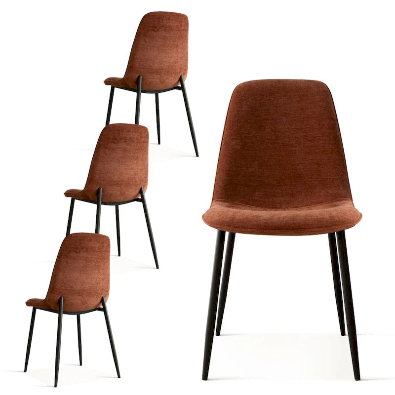 Chaise d'appoint rembourrée (ensemble de 4)