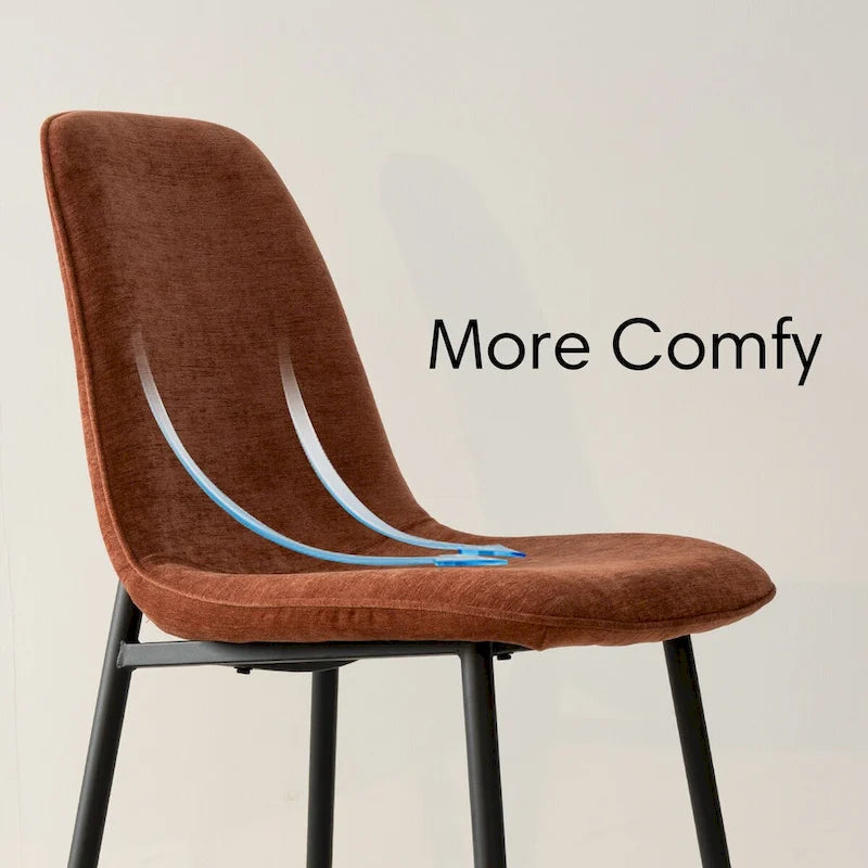 Chaise d'appoint rembourrée (ensemble de 4)