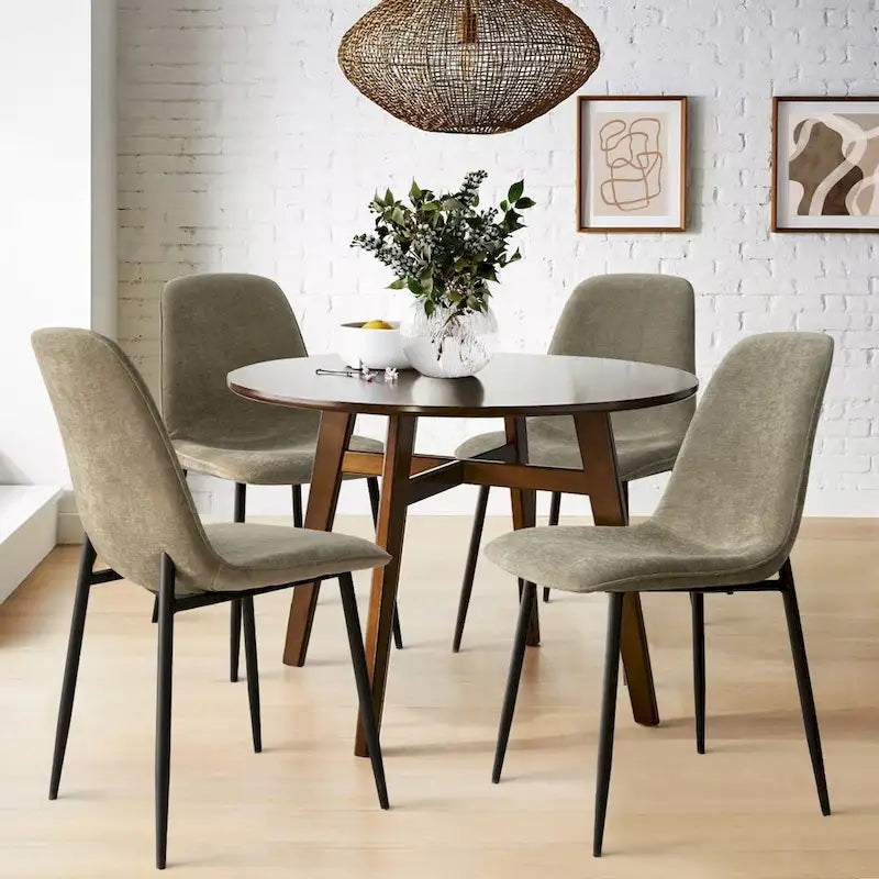 Chaise d'appoint rembourrée (ensemble de 4)