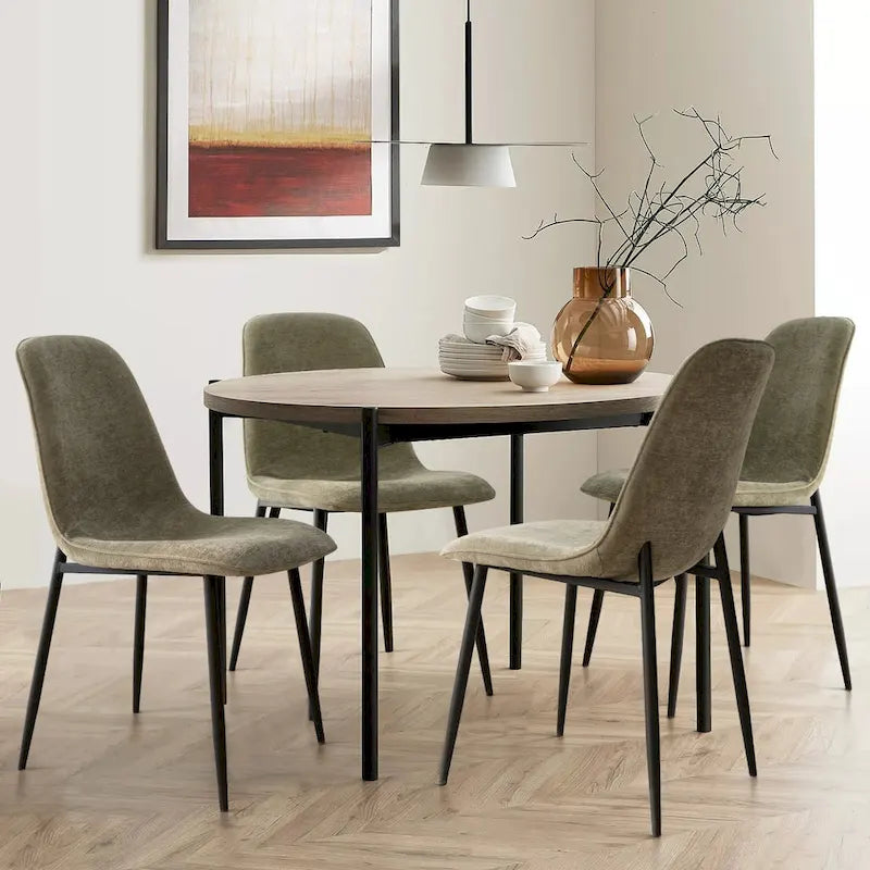 Chaise d'appoint rembourrée (ensemble de 4)