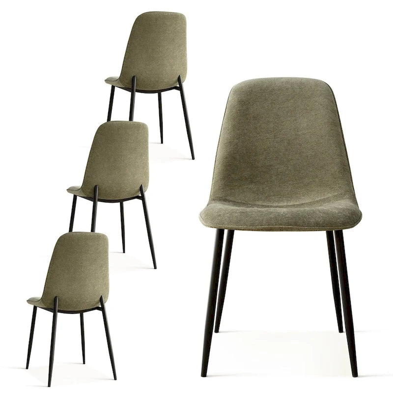 Chaise d'appoint rembourrée (ensemble de 4)