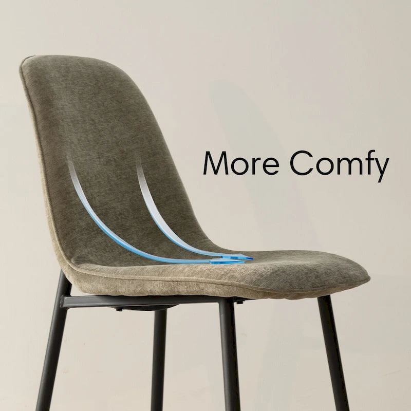 Chaise d'appoint rembourrée (ensemble de 4)