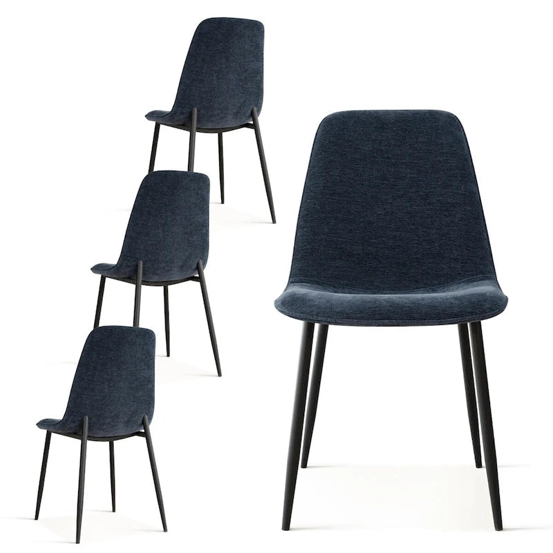 Chaise d'appoint rembourrée (ensemble de 4)