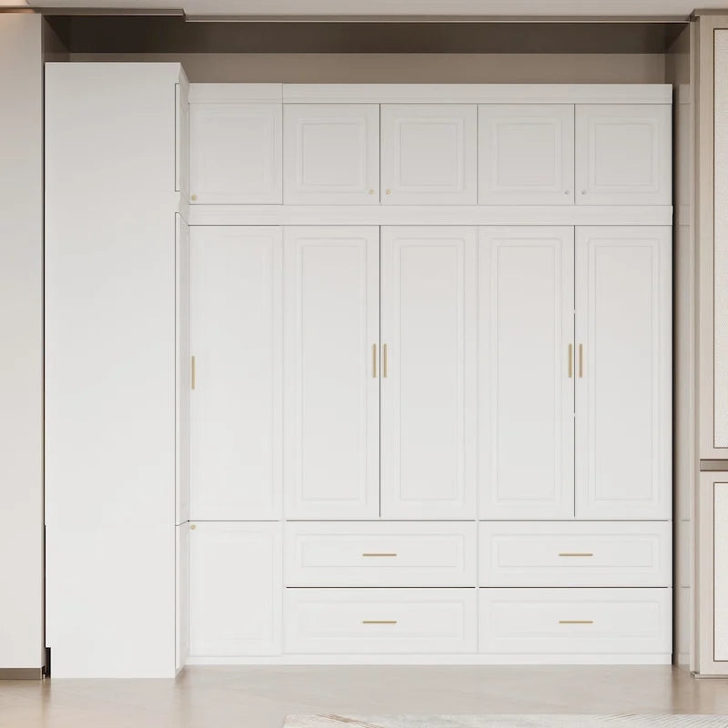 Armoires de rangement pour placard, penderie suspendue à 4 tiroirs, grand espace de rangement