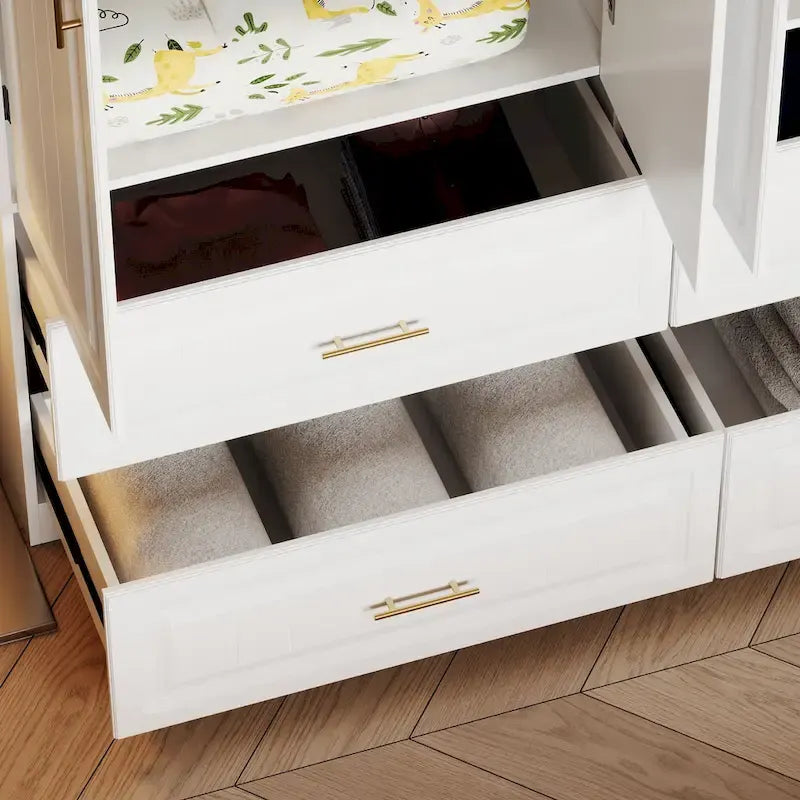 Armoires de rangement pour placard, penderie suspendue à 4 tiroirs, grand espace de rangement