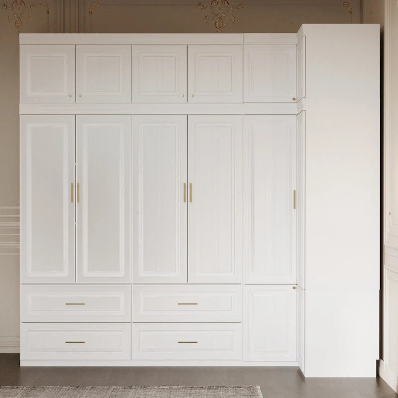 Armoires de rangement pour placard, penderie suspendue à 4 tiroirs, grand espace de rangement