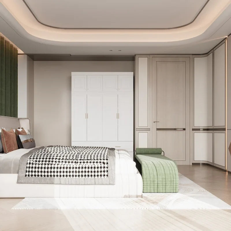 Armoires de rangement pour placard, penderie suspendue à 4 tiroirs, grand espace de rangement