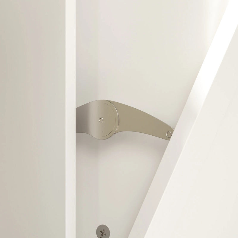 Meuble de salle de bain/buanderie blanc élégant avec tiroirs pivotants uniques