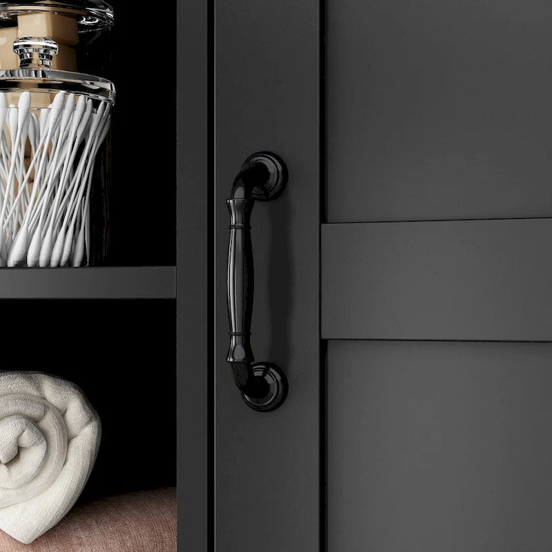 Meuble de salle de bain/buanderie blanc élégant avec tiroirs pivotants uniques