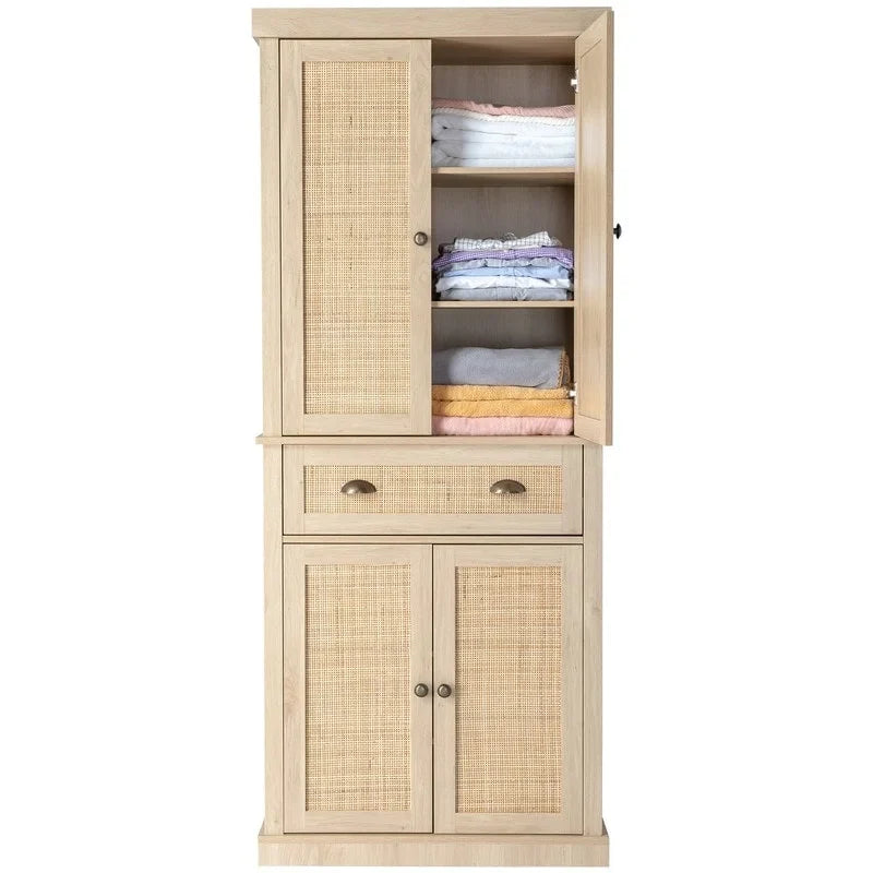 Armoire en rotin et bois - Non applicable