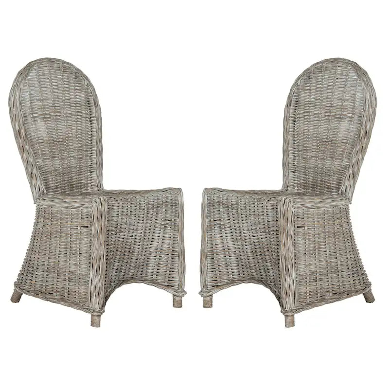 Chaises de salle à manger SAFAVIEH Manolica blanchies (lot de 2) - 19,5 x 26 x 40,5 cm - 20 cm (L) x 26 cm (P) x 41 cm (H)