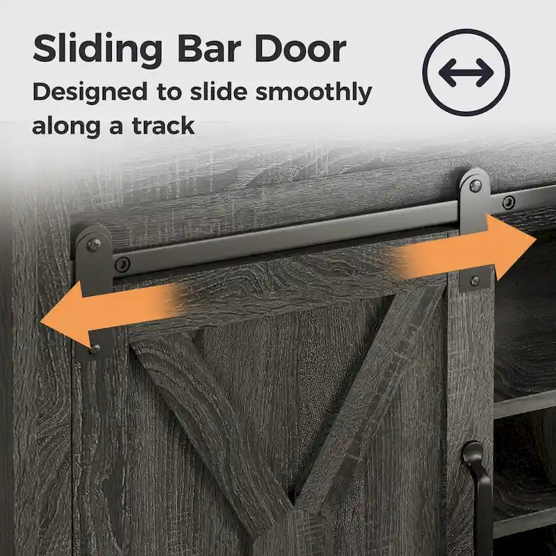 Meuble bar Royalcraft de 132 cm avec casier à vin et grand espace de rangement