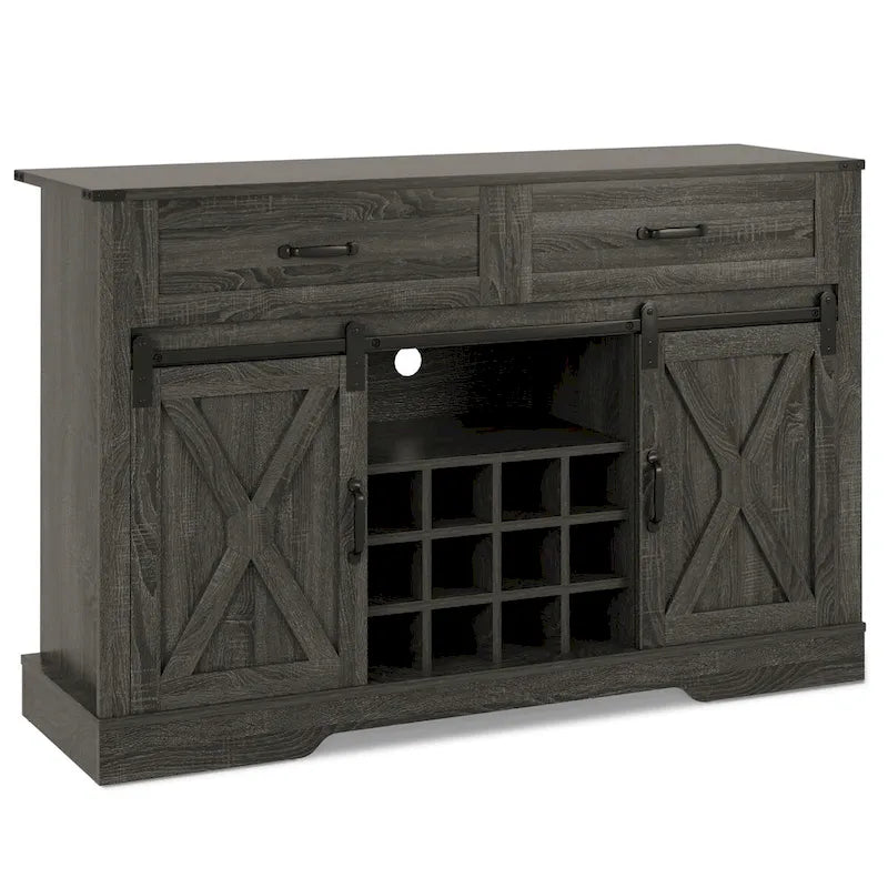 Meuble bar Royalcraft de 132 cm avec casier à vin et grand espace de rangement