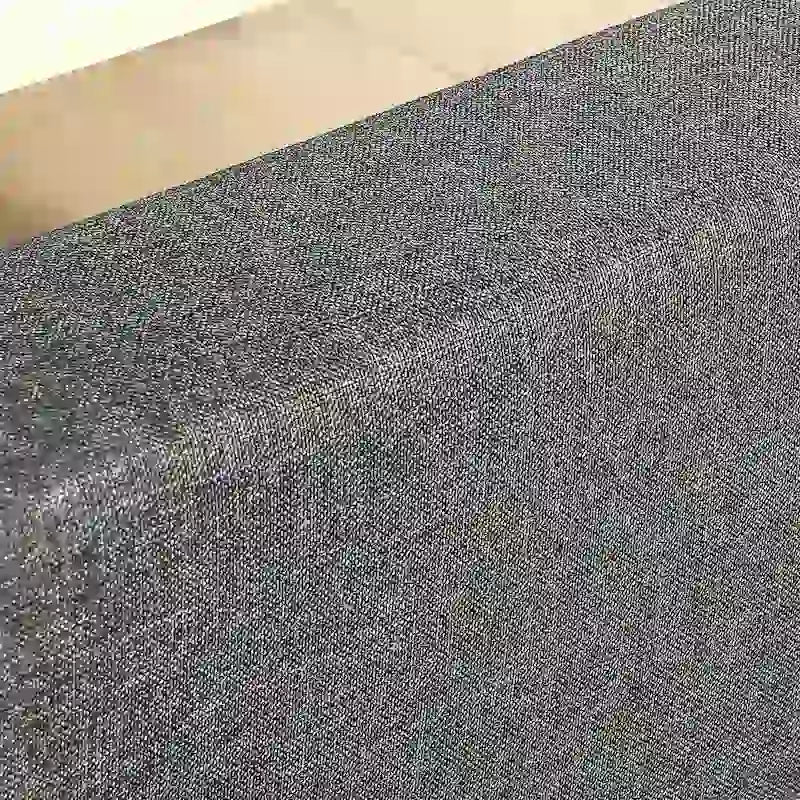 Lit plateforme rembourré gris moderne de taille King