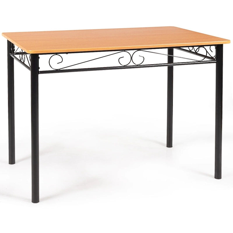 Ensemble de salle à manger Costway 5 pièces en bois et métal, table de 76 cm et 4 chaises de cuisine