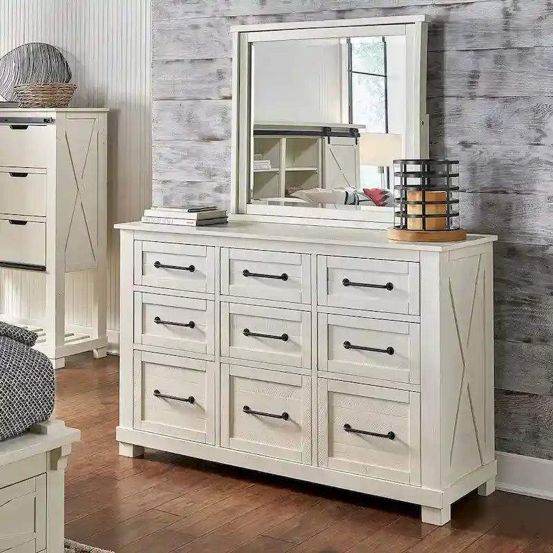 Collection de rangement 5 pièces en bois massif Simply Solid Shanna pour chambre à coucher
