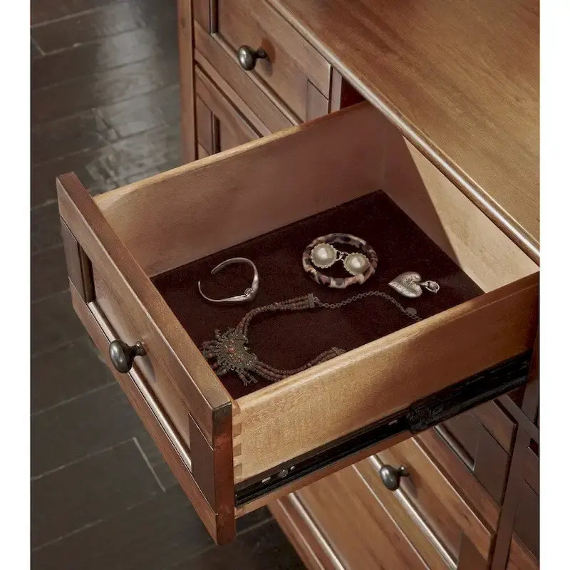 Collection de chambre à coucher Simply Solid Aiden en bois massif, 7 pièces, lit king size