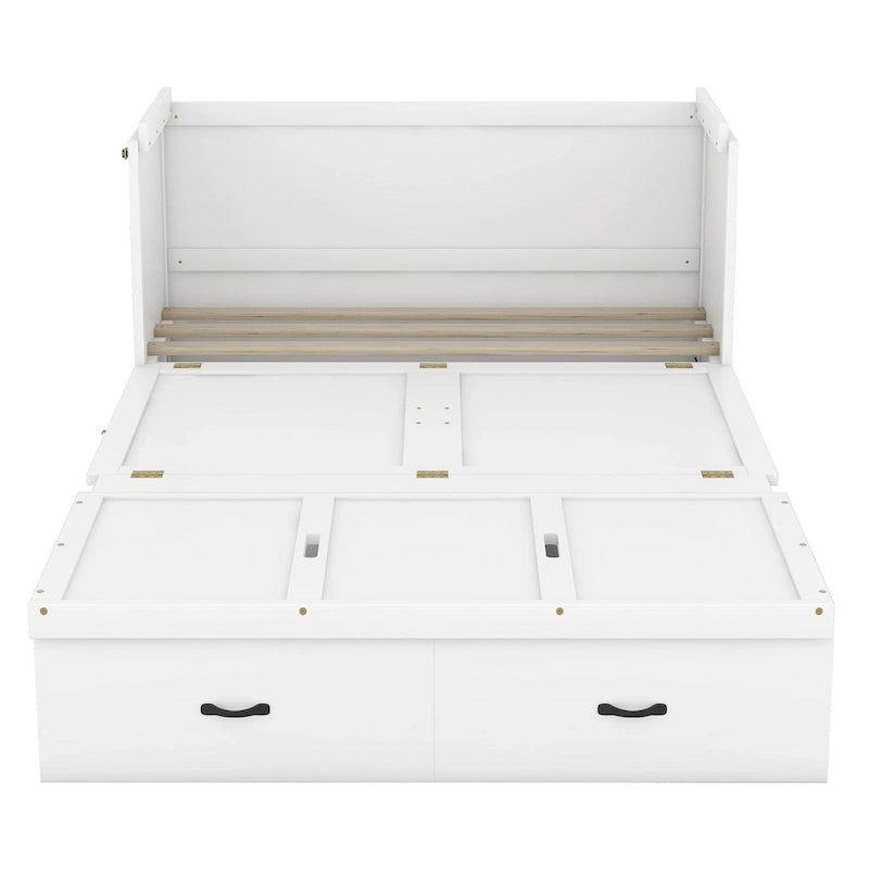 Lit escamotable avec port USB et grand tiroir