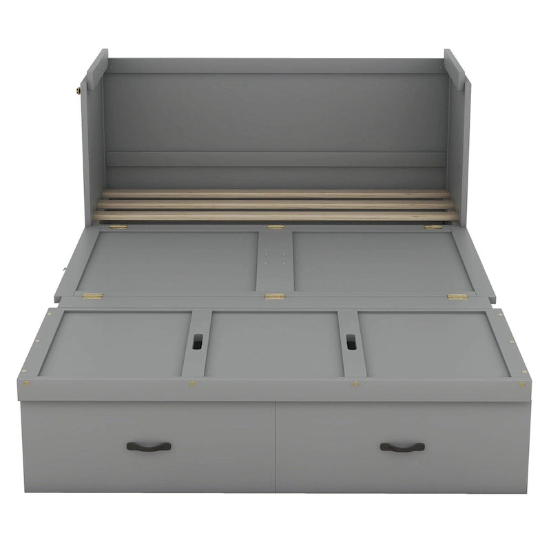 Lit escamotable avec port USB et grand tiroir