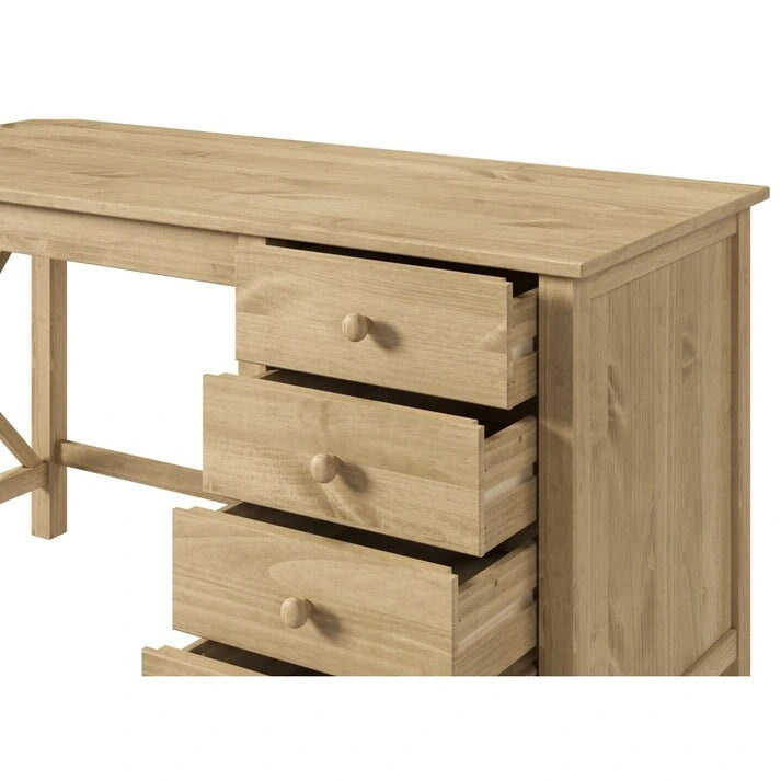 Coiffeuse en bois, grande coiffeuse Corona