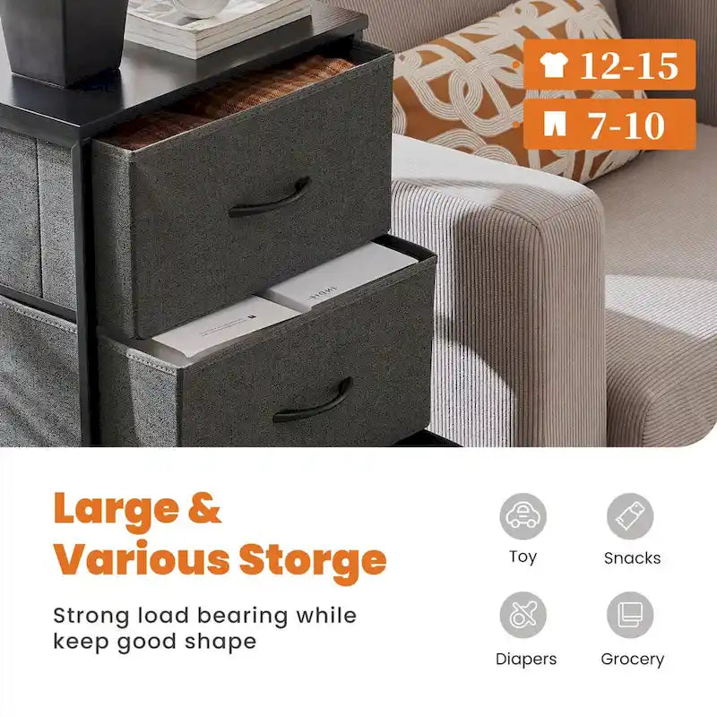 Commode à 4 tiroirs avec structure en métal et plateau en bois