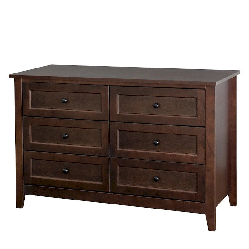 Commode à 6 tiroirs avec poignée ronde rétro